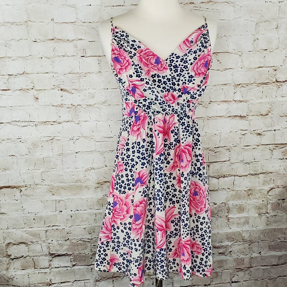 YUMI KIM Silk Peony Floral Dress XS EUC